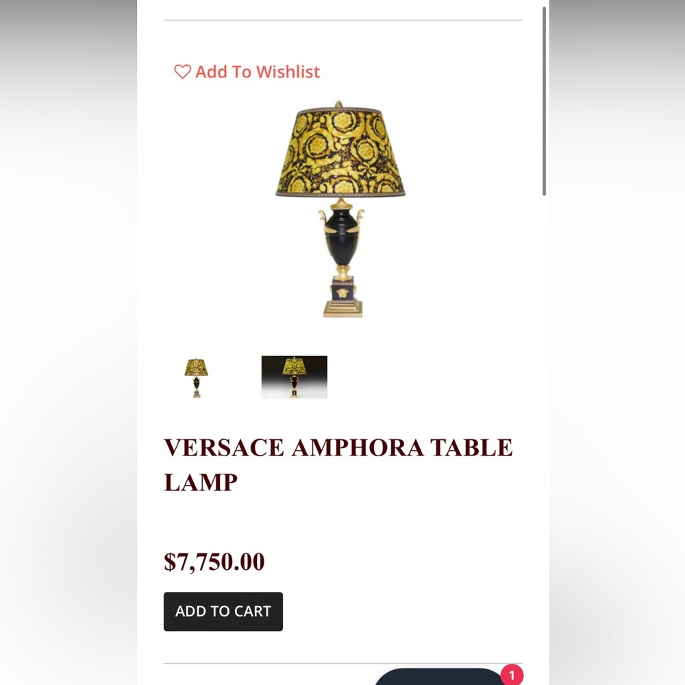 Versace Tronco Di piramide table Lamp - Picture 8 of 9